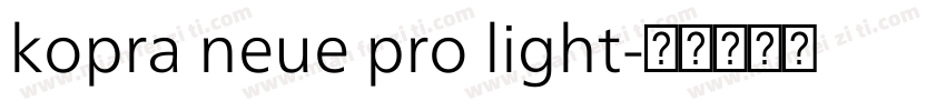 kopra neue pro light字体转换